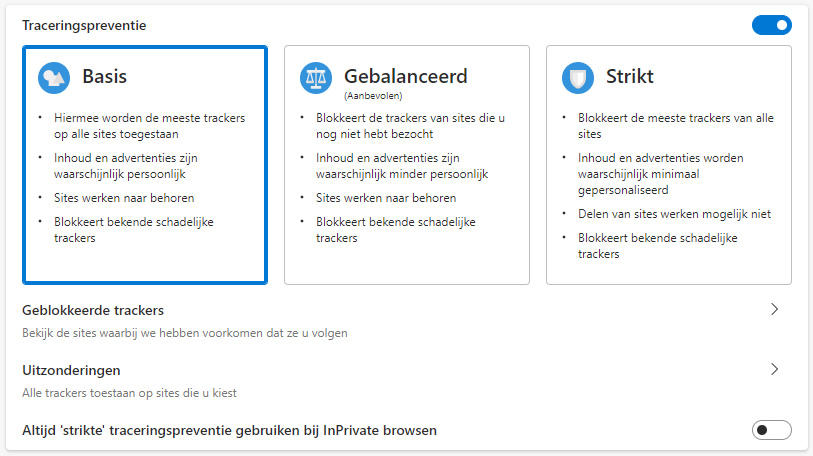 Misrosoft Edge Privacy